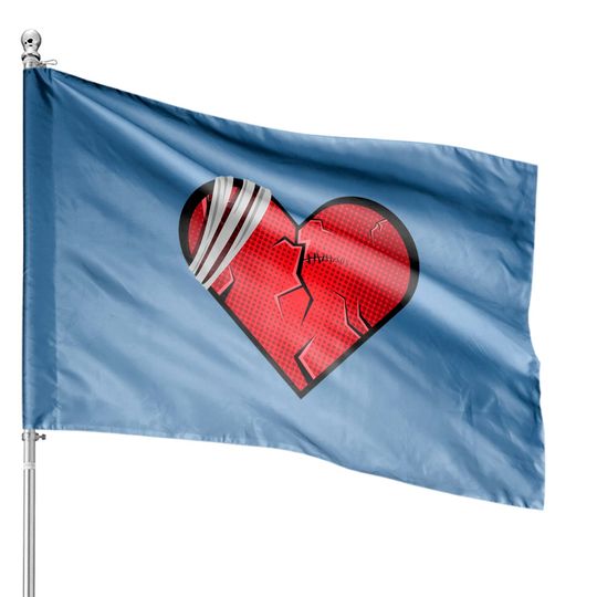 Black Broken Heart House Flags Love Sad Heartbroken Break Up Valentine's Day