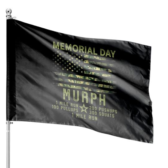 Murph Challenge Memorial Day WOD Workout Gear 2021 House Flags
