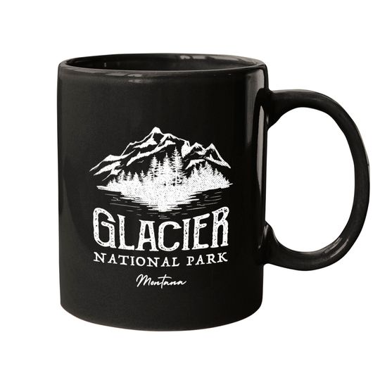 Vintage Glacier National Park Montana Pullover Mugs