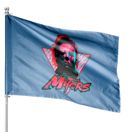 Michael Myers 80s Retro Style Halloween Horror Killer Graphic House Flags House Flags