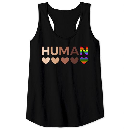 All-Inclusive Hearts For BLM Racial Justice Human Equality Tank Tops