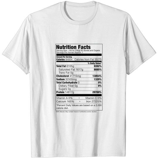 Human Nutrition Facts - Nutrition Facts - T-Shirt