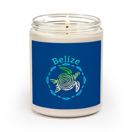 Belize Scented Candles Vintage Tribal Turtle Gift Scented Candles