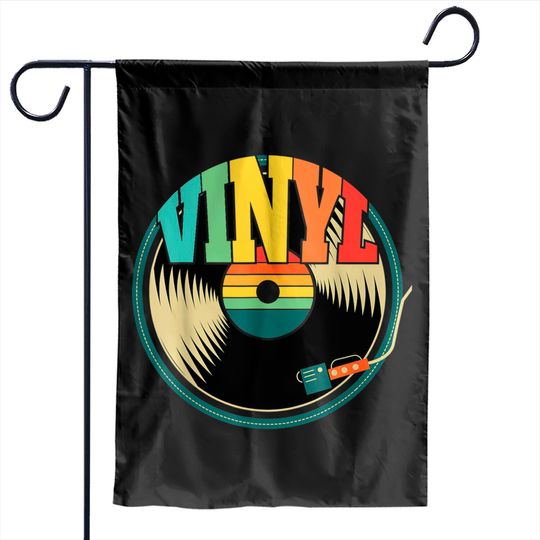 Record Collector Turntable Vinyl Music Garden Flags