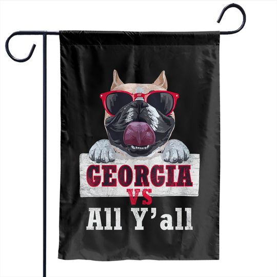 Georgia Vs All Y'all | Funny Vintage Bulldog Garden Flags