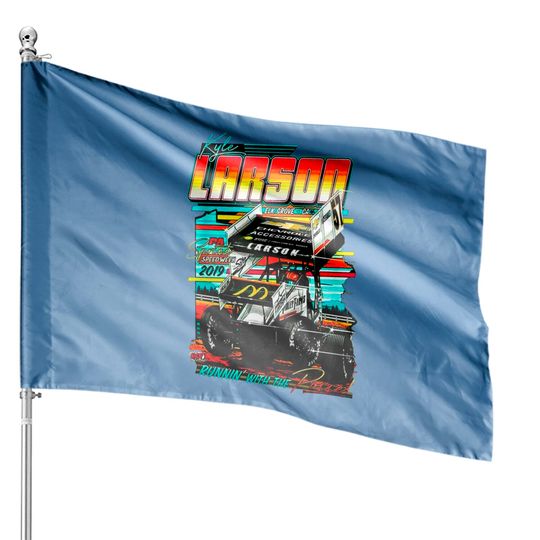 Kyle Larson Racing Car House Flags