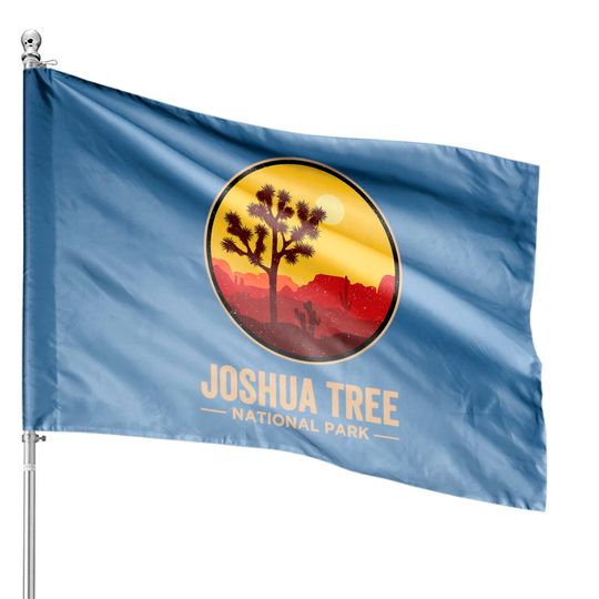 Joshua Tree House Flags Retro Vintage Joshua Tree National Park House Flags