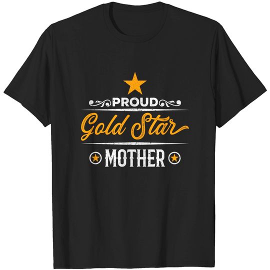 Womens Proud Gold Star Mother T-shirt