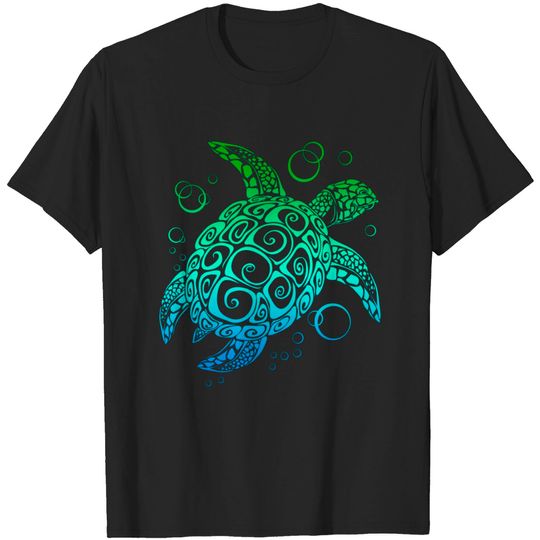 Watercolor Turtle  T-Shirts Sea Turtle Hawaiian Honu