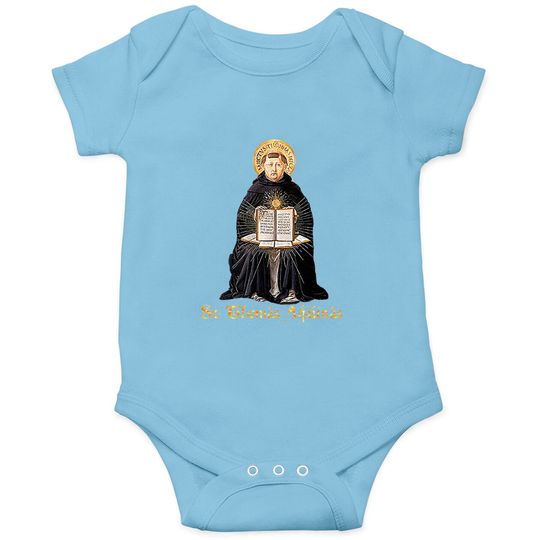 St Thomas Aquinas Saint & Catholic Church Doctor 0701 Pullover Onesies
