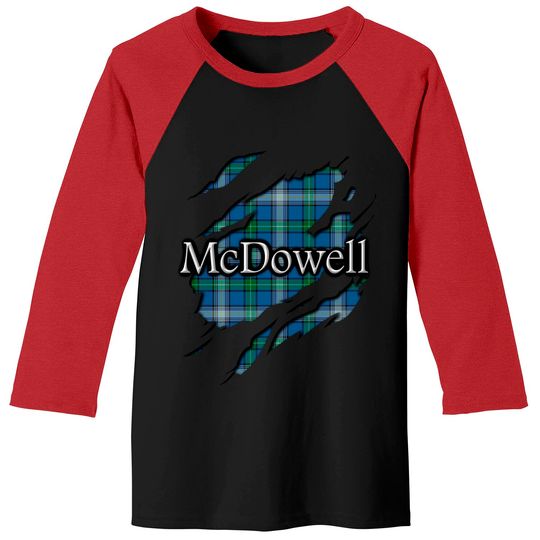 Scottish Clan McDowell MacDowall Tartan Spirit Baseball Tees