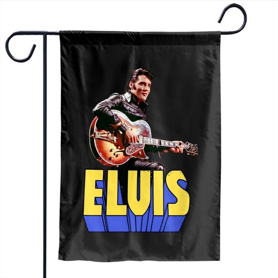 Elvis Presley Official Guitar Portrait Garden Flags