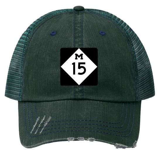M 15 Michigan Highway - M 15 Michigan Highway - Trucker Hats