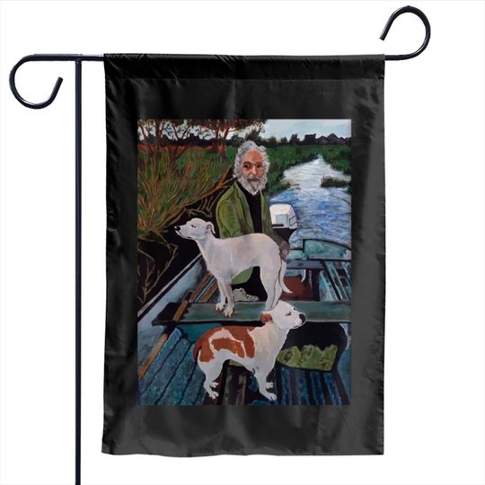 Goodfellas Painting Old Man with Dog Garden Flags
