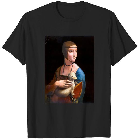 Leonardo da Vinci Lady with an Ermine - Leonardo Da Vinci - T-Shirt