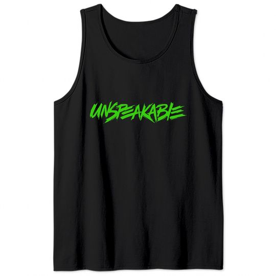 Kids Unspeakable Tank Tops Black with Green Logo