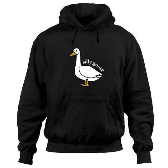 Embroidered Silly Goose Hoodies, Embroidered Goose Crewneck Hoodies