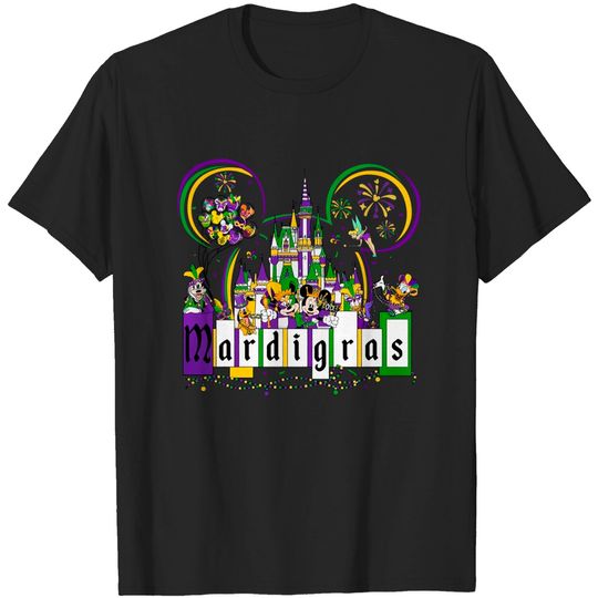 Disney Mardi Gras shirt, Mickey Minnie Goofy Donald Mardi Gras Shirt