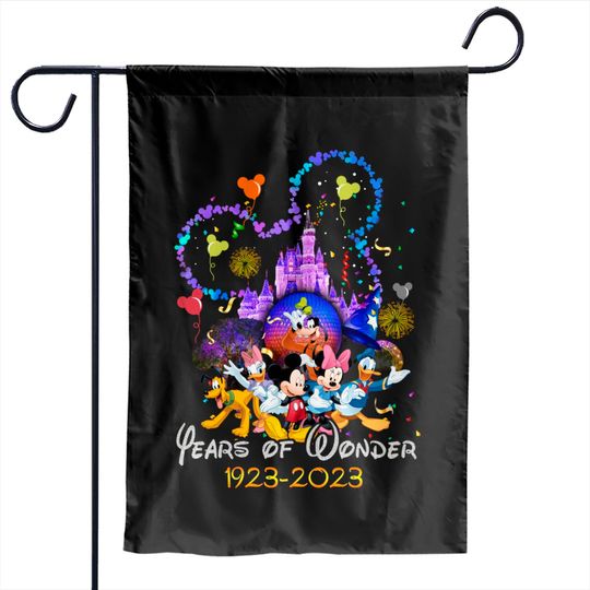 Disney 100 Years of Wonder Garden Flags, Walt Disney World Garden Flags