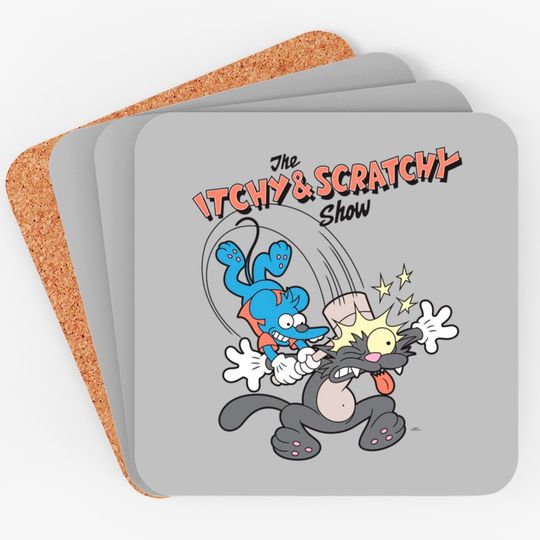 Funny The Simpsons Itchy & Scratchy Hammer Coasters, Holiday Vacation Coasters