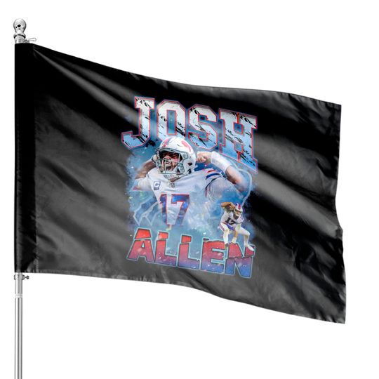 Josh Allen Bills House Flags, Vintage 90s Josh Allen Buffalo House Flags