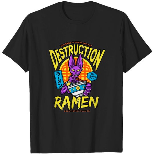 Beerus Dragon Ball The Destruction Of Ramen T-Shirt