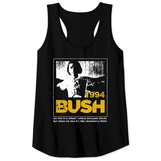 Bush Alt Rock Band Tank Tops | Glycerine Lyrics 1994 Graphic