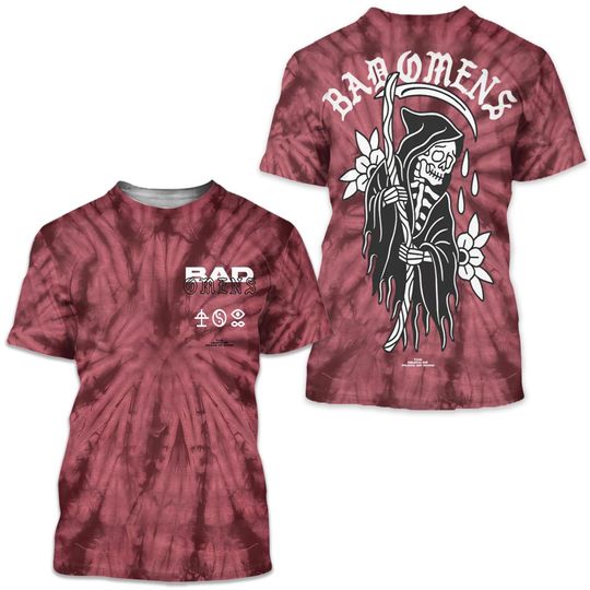 Bad Omens Band Reaper Dye Shirt, A Tour Of The Concrete Jungle Tour 2023