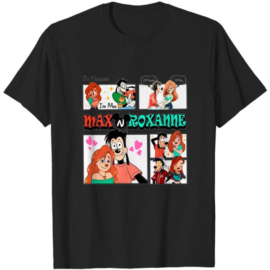 Comfort Colors Max and Roxanne Valentine Shirt, Disney A Goofy Movie Couple