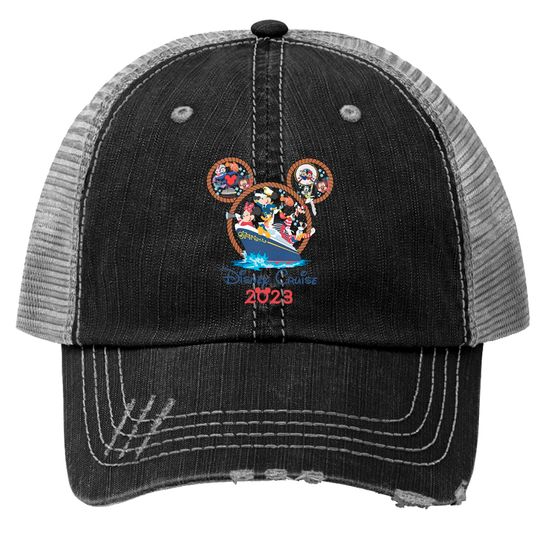 Disney Cruise 2023 Trucker Hats, Mickey Cruise Trucker Hats