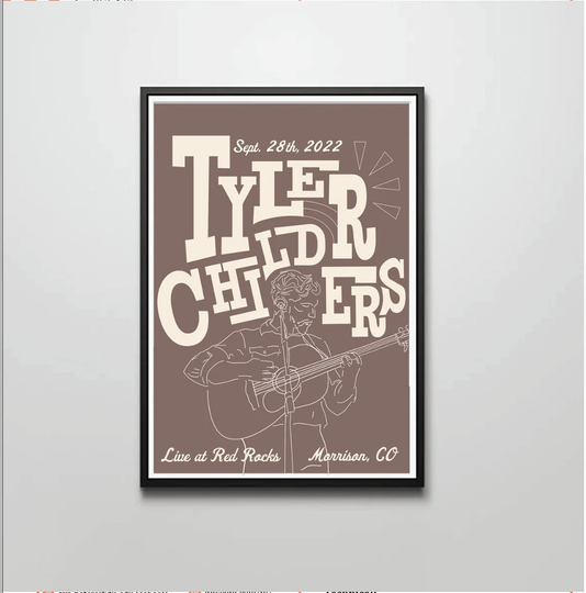 Tyler Childers Red Rocks Concert 2022 Poster
