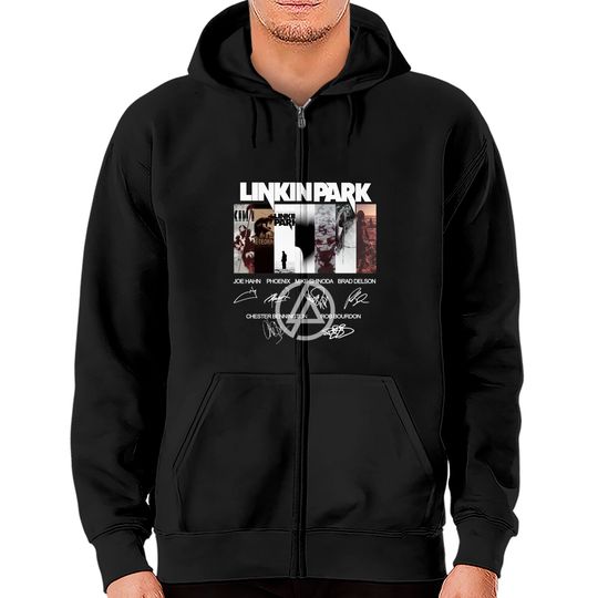 Linkin Park Logo Rock Band Signature Zip Hoodies