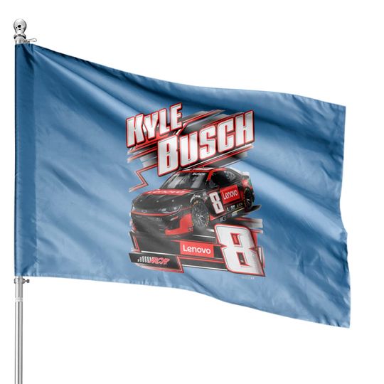 Kyle Busch Racing House Flags, 2023 Lenovo Horsepower House Flags, Racing House Flags