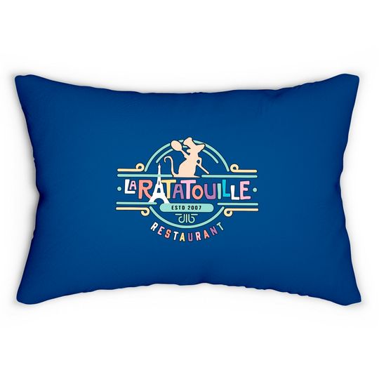 Vintage Remy Ratatouille Lumbar Pillows, Disney Colorful Lumbar Pillows, Remy Restaurant Lumbar Pillows