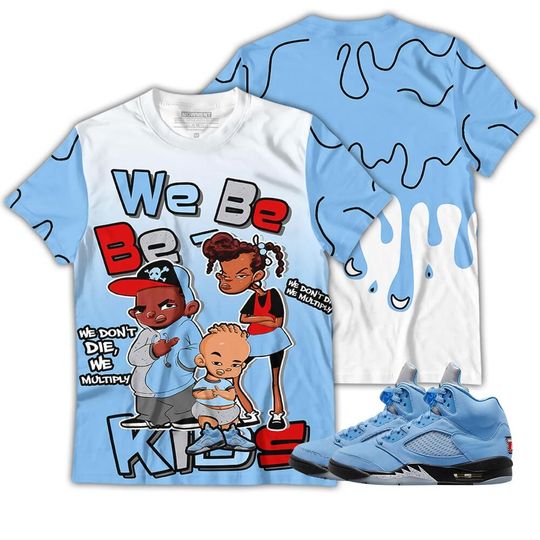 Bebe Kids 90s Dope Unisex Sneaker Shirt Match Retro University Blue 5s Tee, Jordan 5 University Blue 3D T-Shirt, Hoodie, Sweatshirt