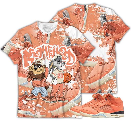 Orange Brotherhood Bunny Tazmanian Unisex Sneaker Shirt Match Crimson Bliss 5s Tee, Jordan 5 DJ Khaled Crimson Bliss 3D T-Shirt, Hoodie, Zip
