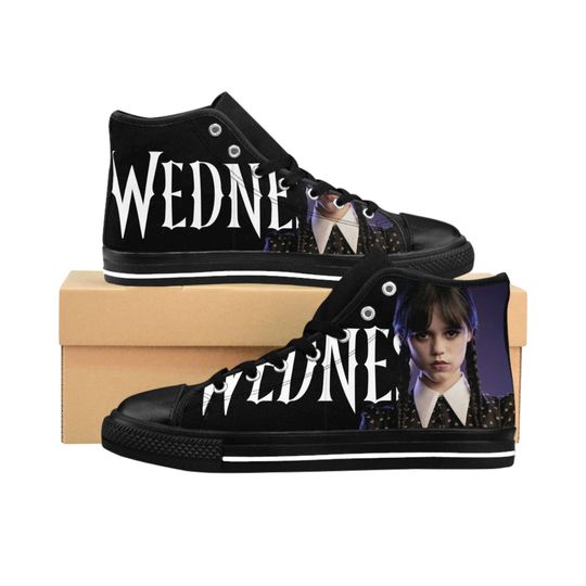 Wednesday addams Shoes, Wednesday addams High Top Sneakers