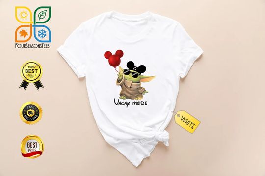 Baby Yoda Travel Shirt, Vacay Mode Yoda With Mickey Ears Shirt, Let's Go to Disney World Shirt