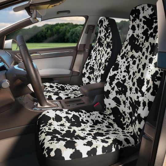 Cow Print Car Seat Covers, Seat Covers, Cow Print Car Accessories