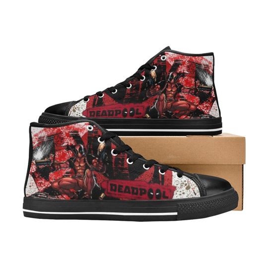Deadpool High Top Shoes, Custom Unisex Kids and Adult Shoes