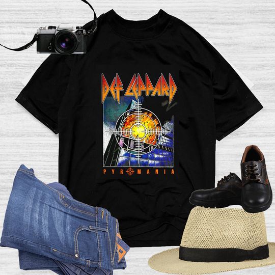 Def Leppard Pyromania T-Shirt Heavy Metal, Def Leppard Vintage Shirt