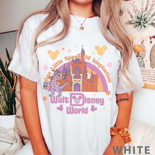 Vintage Disney Figment Shirt, One Little Spark Of Inspiration Shirt, Retro Walt Disney World Shirt