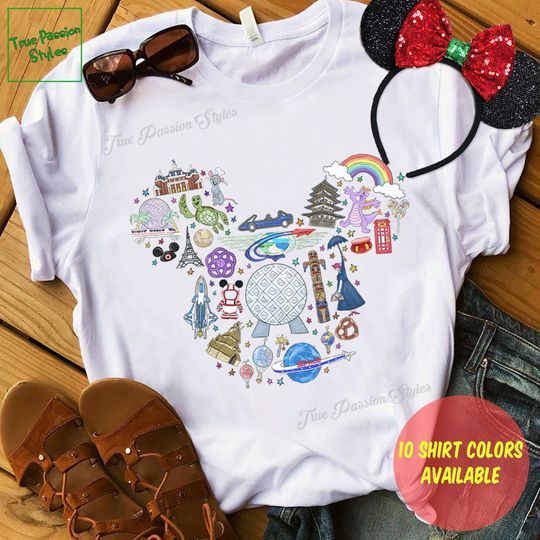Disney Epcot Matching Shirts for Men, Women and Kids with Mickey Head Ears