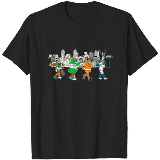 Philadelphia Mascots Philly Skyline Graphic T-Shirts