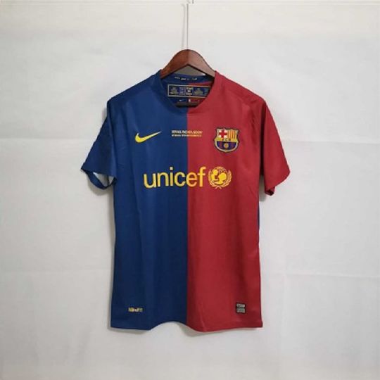 Barcelona 2008 Champions League Home Messi Retro Football Shirt
