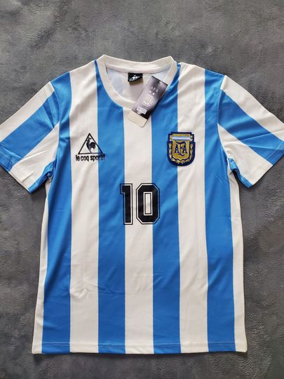 Vintage 10 Maradona Jersey 1986 World Cup Argentina Soccer Jersey