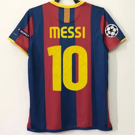 Barcelona 10/11 Home Champions League Final Messi 10 Jersey / Football Soccer Classic Shirt Jersey