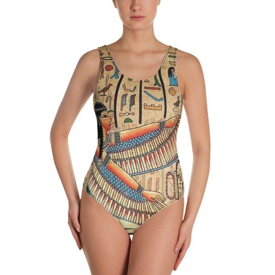 Ancient Egypt Egyptian Revival Bodysuit Women One Piece Swimsuit Bathing Suits