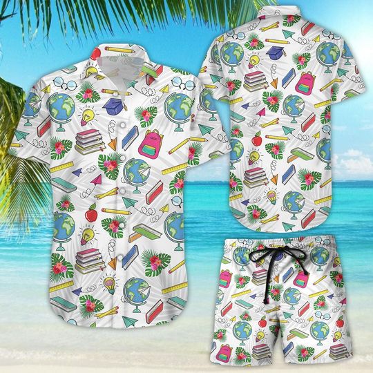 Teacher Hawaian Shirt - Teacher Love Summer Tropical Hawaii Shirt