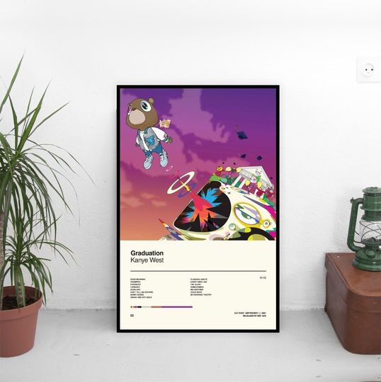 Kanye West / Graduation / Music Art Poster Print / Wall Art / Home Decor / Music Gifts